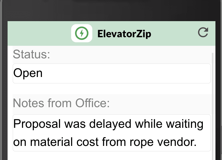 ElevatorZip Mechanic View