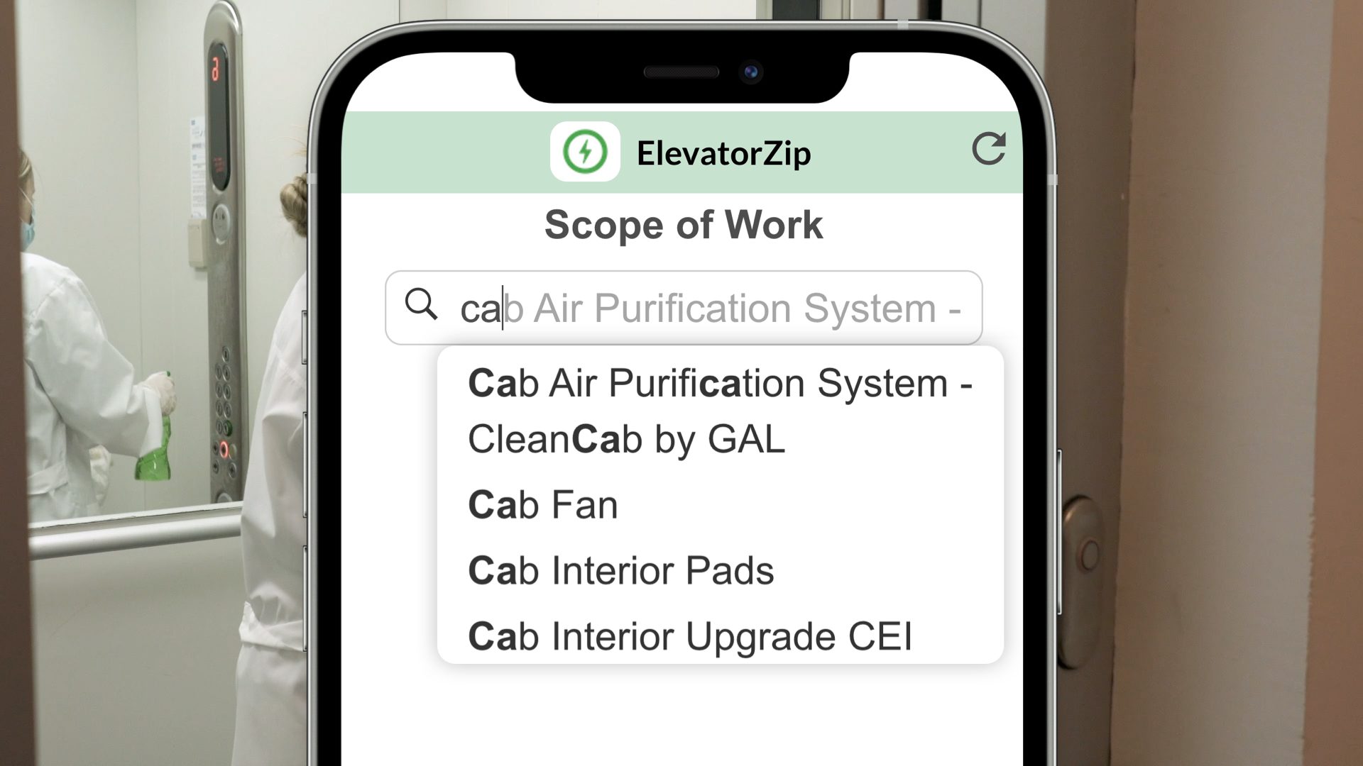 GAL CleanCab and ElevatorZip